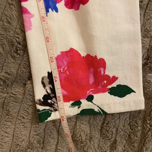 Kate spade white and floral jeans Capri - Picture 10 of 11